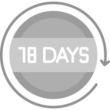 17 gün kaldı, basit vektör illüstrasyonu