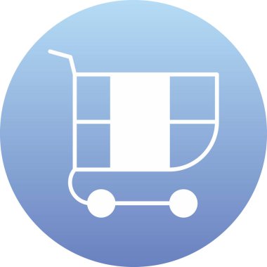 El arabası. Web simgesi basit illüstrasyon