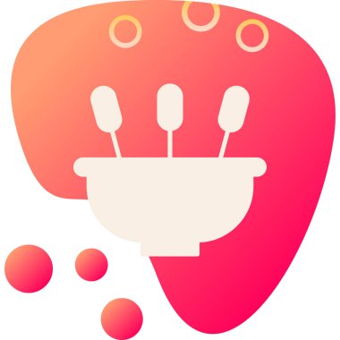 yiyecek web renk vektörü illüstrasyonu