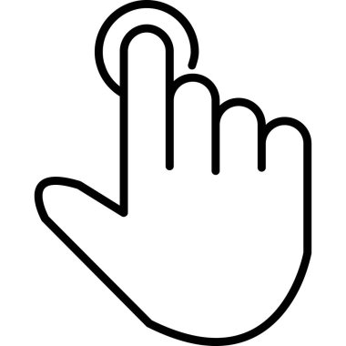 Bir karikatür elin vektör çizimi