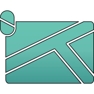 Bir çizgi film mavi ve beyaz ikonunun vektör çizimi