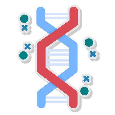 DNA molekül simgesi, düz biçim