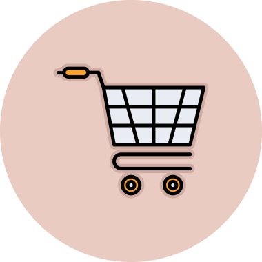 Alışveriş arabası vektör simgesi