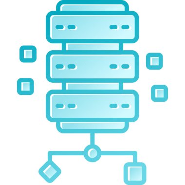 Sunucu. Web simgesi basit illüstrasyon