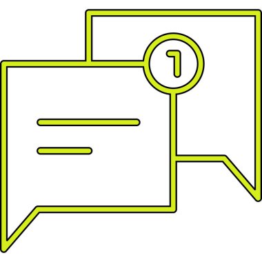 Mesaj var. Web simgesi basit illüstrasyon