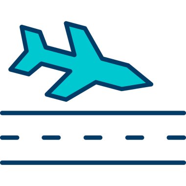 düzlem ikonu vektör illüstrasyonu