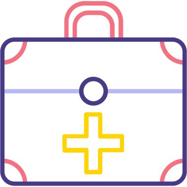 çanta simgesi vektör illüstrasyonu