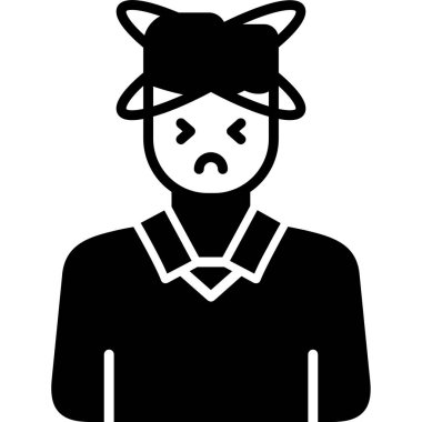 Üzgün yüzlü kadın avatarı