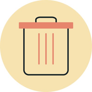 Çöp simgesinin vektör illüstrasyonu