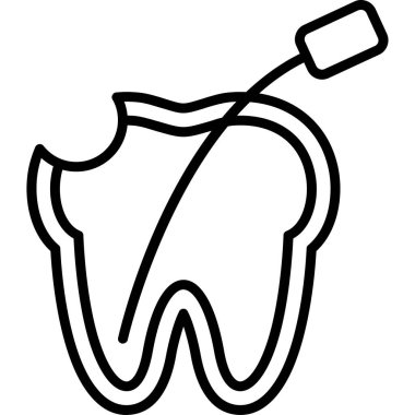 Diş. Web simgesi basit tasarım