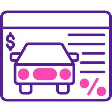 - Araba. Web simgesi basit illüstrasyon