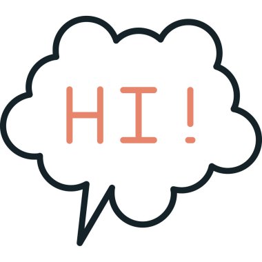 Konuşma balonu simgesinin illüstrasyon tasarımı