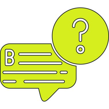 soru simgesi olan konuşma balonu