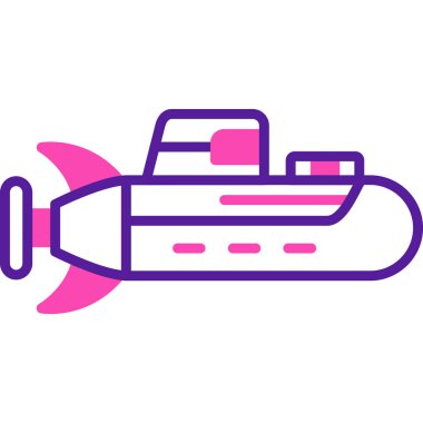 Denizaltı. Web simgesi basit illüstrasyon