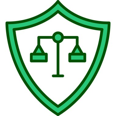 yeşil kalkan simgesi, basit biçim