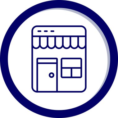 dükkan simgesi vektör illüstrasyonu