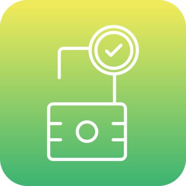 vektör düz simgesini kontrol et