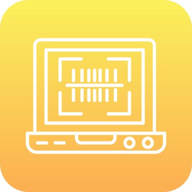 bilgisayar izleme simgesi, vektör illüstrasyonu