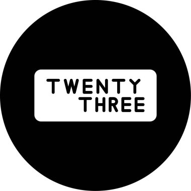 23 glyph düz simge tasarımı