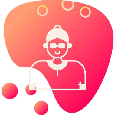 Kalbi olan bir adamın vektör çizimi