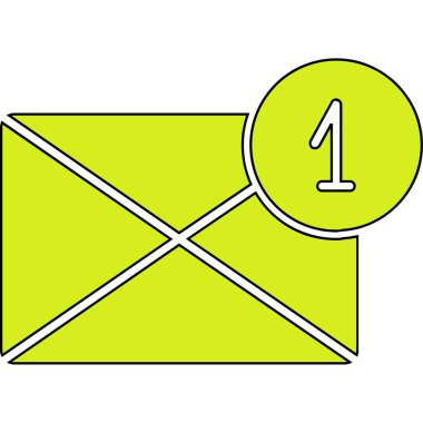 e-posta mektubu e simge vektör tasarımı grafiği