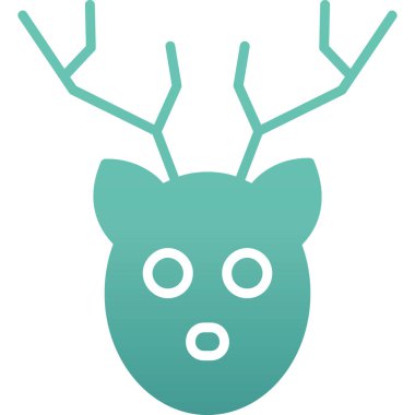 Geyik başı simgesi modaya uygun biçimde izole edilmiş arkaplan