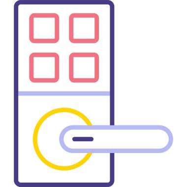 Kapı. Web simgesi basit illüstrasyon