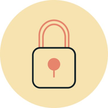 ikon vektör illüstrasyonunu kilitle