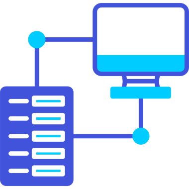 Sunucu. Web simgesi basit illüstrasyon