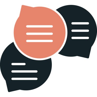 Konuş. Web simgesi basit illüstrasyon