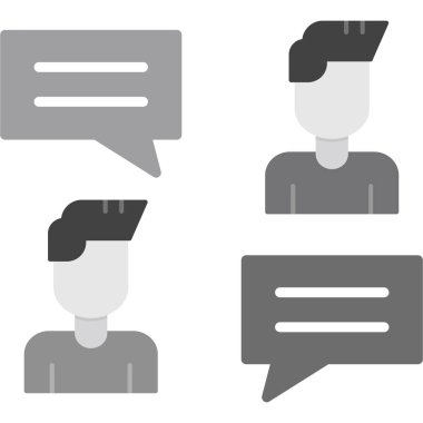 Konuşma baloncukları olan insanlar vektör illüstrasyon tasarımı