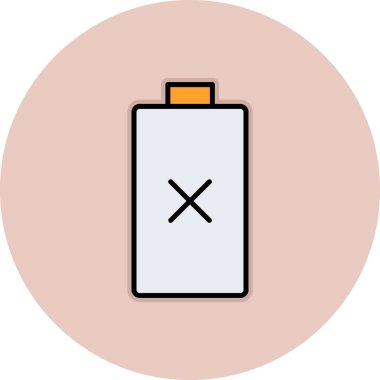 Pil. Web simgesi basit illüstrasyon