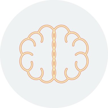 beyin vektör çizgisi simgesi