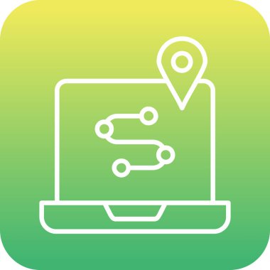 Harita simgesi, vektör illüstrasyonu