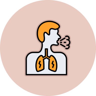 akciğer simgesi modada izole edilmiş arkaplan