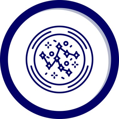 Bir burç işaretinin mavi ve beyaz arkaplanının vektör çizimi