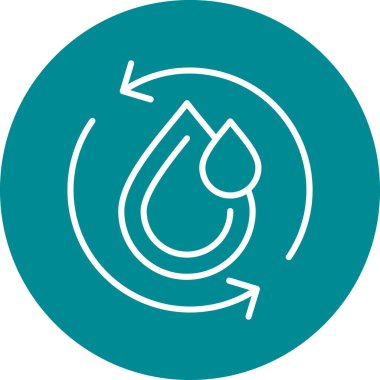 Geri dönüşüm simgesinin vektör çizimi