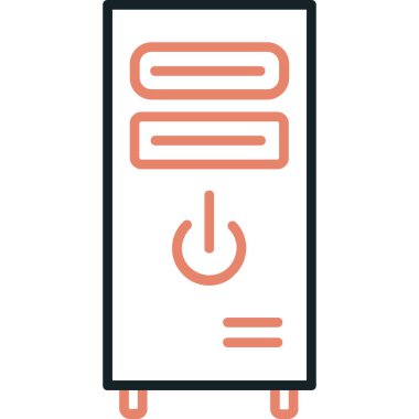 veri sunucusu simgesi, basit vektör illüstrasyonu