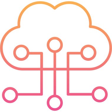 Bulut. Web simgesi basit illüstrasyon