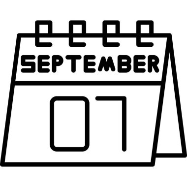 Takvim Eylül vektör çizimi tasarımı