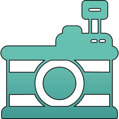 fotoğraf makinesi simgesi, vektör illüstrasyonu