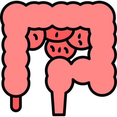 Mide organı simgesi, vektör illüstrasyonu