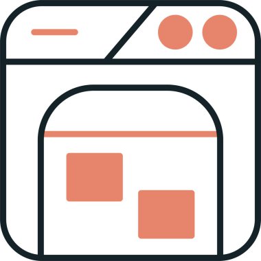 Çanta. Web simgesi basit illüstrasyon