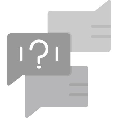 soru işareti ve konuşma balonu simgesi, vektör, illüstrasyon