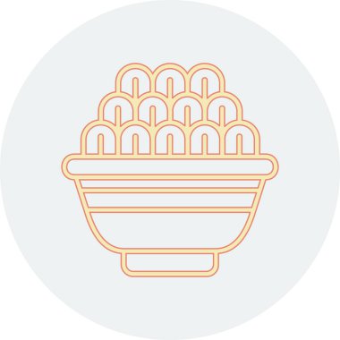 Kek. Web simgesi basit illüstrasyon