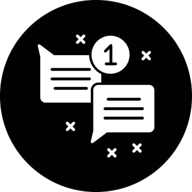 Konuşma baloncuğu simgesinin vektör çizimi