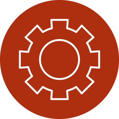 dişli düz vektör yuvarlak simgesi