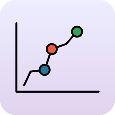 Soyut arkaplanda grafik simgesi izole edildi