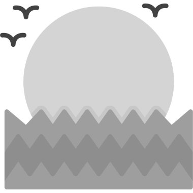 Okyanus Ağı simgesi, vektör illüstrasyonu