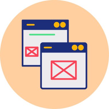 e-posta pazarlama vektör simgesi modern basit vektör illüstrasyonu